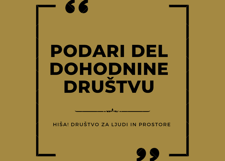 Podari del svoje dohodnine